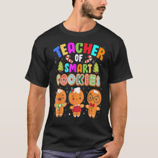 Christmas Teacher Cute Gingerbread Cookies Men Wom T-Shirt