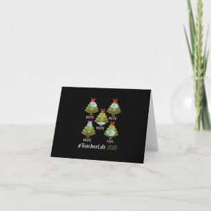 Christmas Teacher Life 2020 Tree Wearing Mask Gift Card