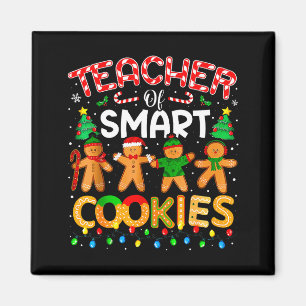 Christmas Teacher Of Smart Cookies Funny Cute Ging Magnet