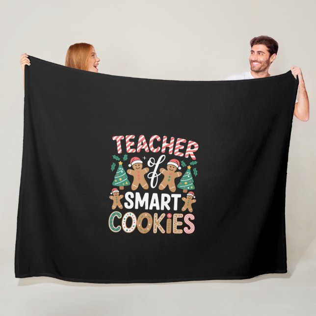 Christmas Teacher Of Smart Cookies Gingerbread  Fleece Blanket (In Situ)