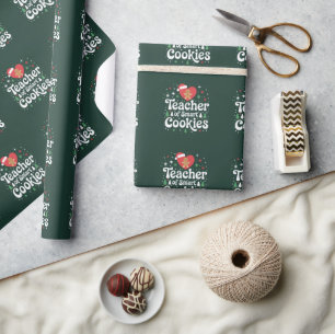 Christmas Teacher Of Smart Cookies Wrapping Paper