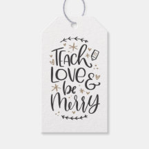 Christmas Teacher Quote Gift Tags