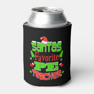 Christmas Teacher Santas Favourite PE Gift Can Cooler