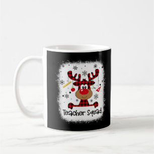 Christmas Teacher Squad Reindeer Funny Teacher Ble Coffee Mug