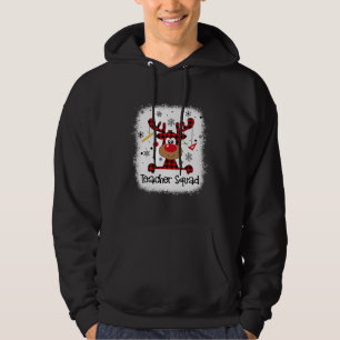 Christmas Teacher Squad Reindeer Funny Teacher Ble Hoodie