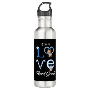 Christmas Teacher Student Holiday Gift Love Third  710 Ml Water Bottle