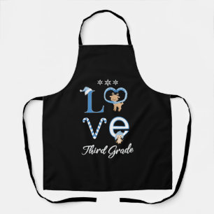 Christmas Teacher Student Holiday Gift Love Third  Apron
