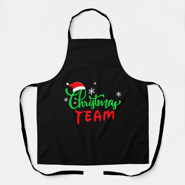 Christmas Team Funny Family Matching Gift Apron (Front)