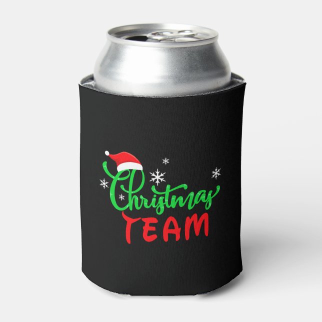 Christmas Team Funny Family Matching Gift Can Cooler (Can Front)