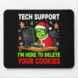 Christmas Tech Support Here To Delete Cookies Holi Mouse Pad