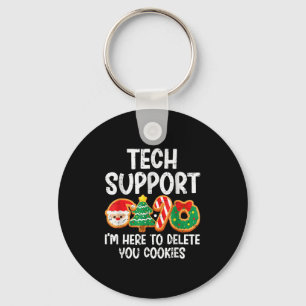 Christmas Tech Suprt Here To Delete Cookies Xmas M Key Ring