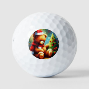 Christmas Teddy Bear (1) Golf Balls