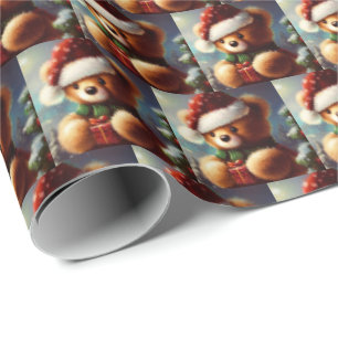 Christmas Teddy Bear 2 Wrapping Paper