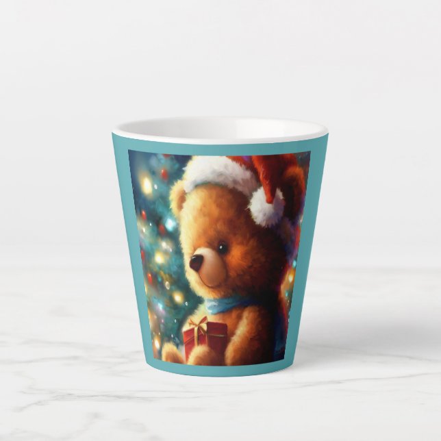 Christmas Teddy Bear 3 Latte Mug (Front)