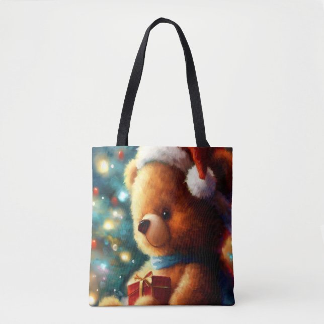 Christmas Teddy Bear 3 Tote Bag (Front)