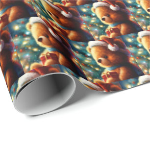 Christmas Teddy Bear 3 Wrapping Paper