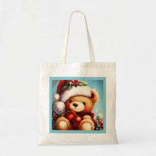 Christmas Teddy Bear 4 Tote Bag