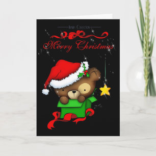 Christmas Teddy Bear Box Holiday Card