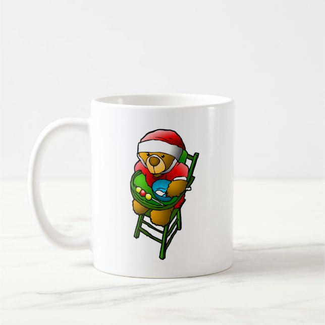 Christmas Teddy Bear Coffee Mug (Left)