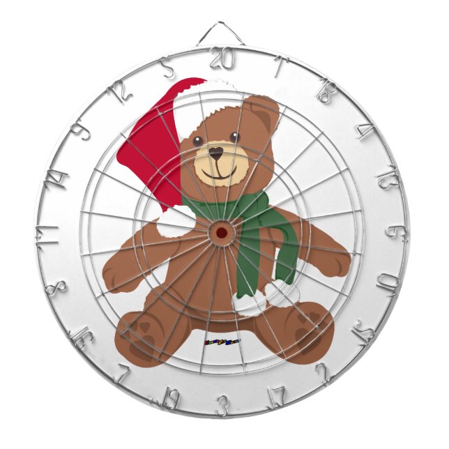 Christmas Teddy Bear Dartboard (Front)