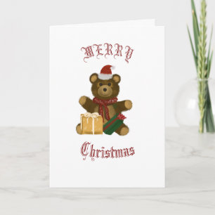 Christmas Teddy Bear Holiday Card
