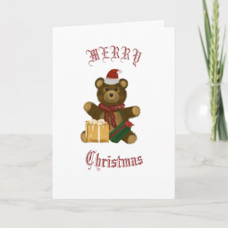 Christmas Teddy Bear Holiday Card