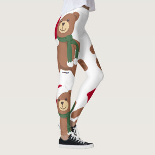 Christmas Teddy Bear Leggings
