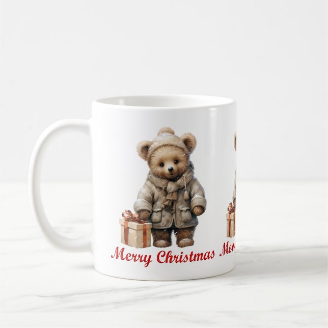 Christmas Teddy Bear Mug (Left)