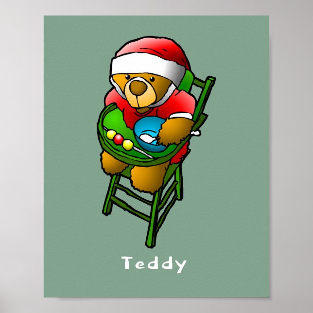 Christmas Teddy Bear Poster (Front)