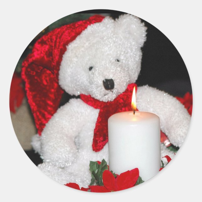 Christmas Teddy Bear Stickers (Front)