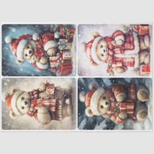 Christmas Teddy Bear Tissue Paper