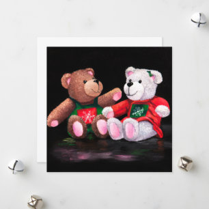 Christmas Teddy Bears Greeting Card