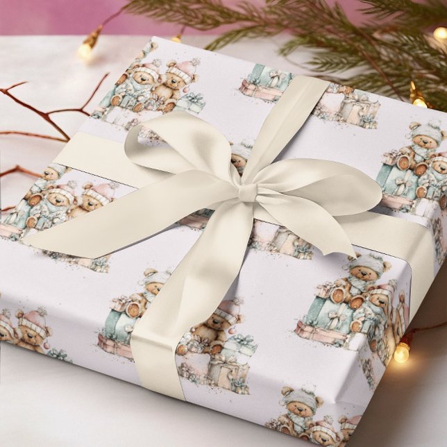 Christmas Teddy Bears Wrapping Paper (Creator Uploaded)