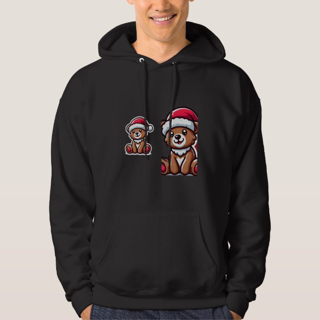 Christmas Teddy Men's Hoodie (Front)