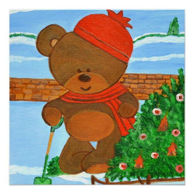 Christmas Teddy Poster (Front)