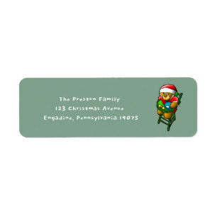 Christmas Teddy Return Address Label