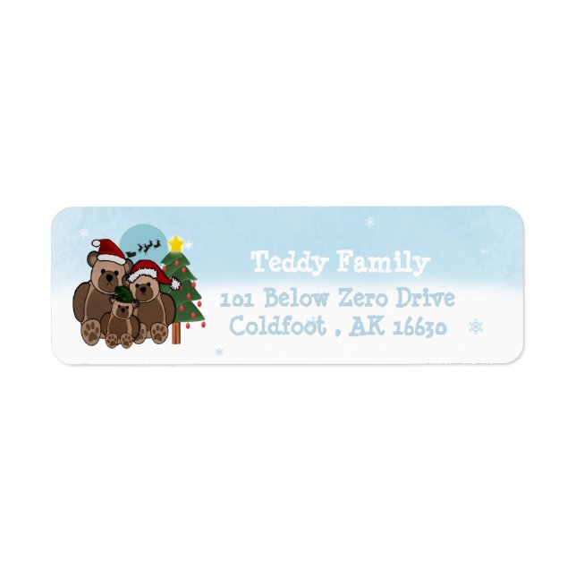 Christmas Teddys Return Address Label (Front)