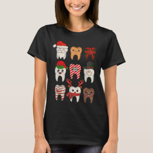 Christmas Teeth Dentist Xmas Reindeer Santa Squad  T-Shirt