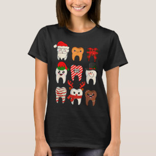 Christmas Teeth Dentist Xmas Reindeer Santa Squad  T-Shirt