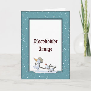 Christmas Template with Snowman