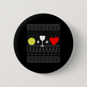 Christmas Tennis 16 6 Cm Round Badge