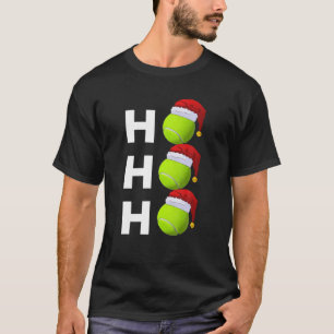 Christmas Tennis Ball Santa Hat Funny Xmas For Boy T-Shirt