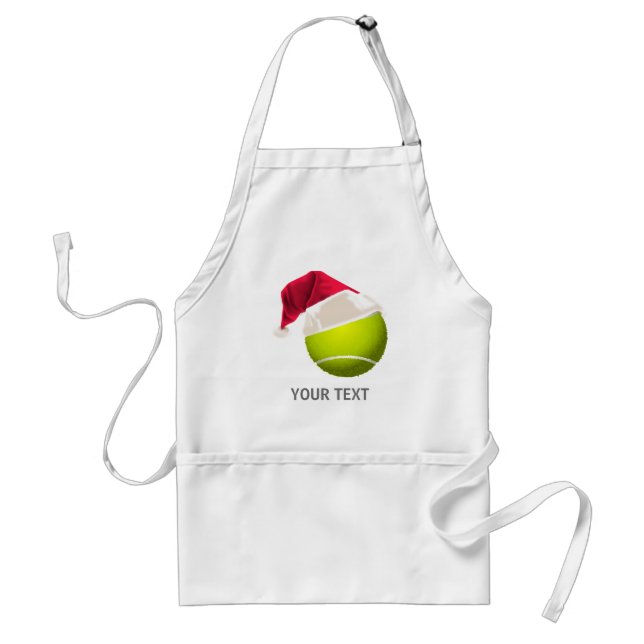 Christmas Tennis Ball Santa Hat Standard Apron (Front)