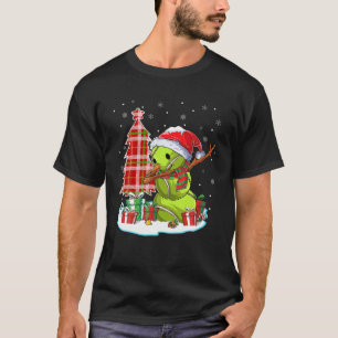 Christmas Tennis Ball Snowman Dabbing Santa Hat Xm T-Shirt