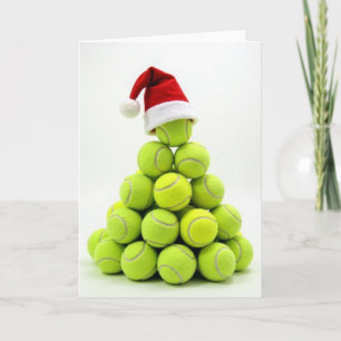 Christmas Tennis Ball Tree Card