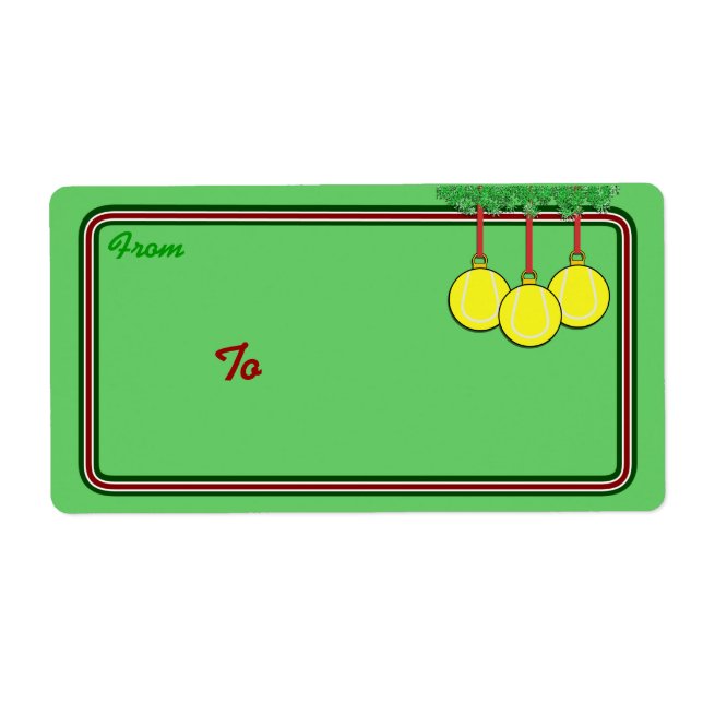Christmas Tennis Labels (Front)