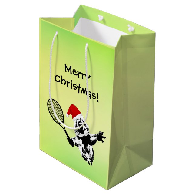 Christmas Tennis Quokka Gift Bag (Back Angled)