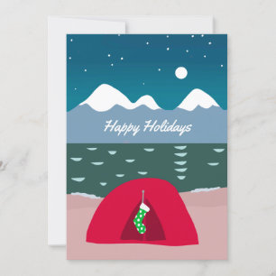 Christmas Tent Camper Holiday Card