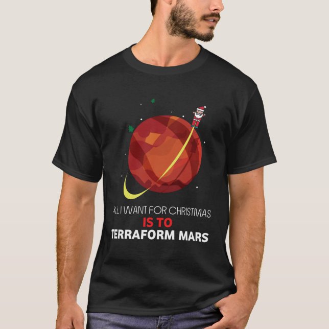 Christmas Terraforming Mars  Christmas Board game  T-Shirt (Front)