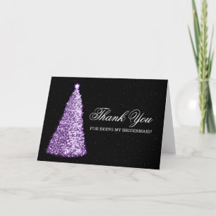 Christmas Thank You Bridesmaid Purple